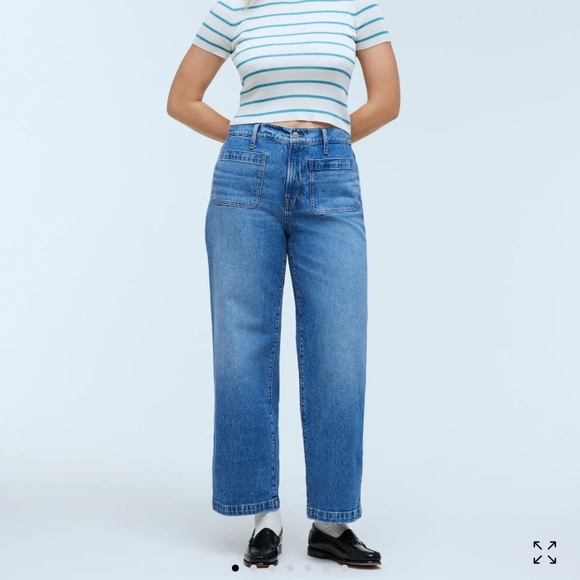 Madewell Emette wide leg patch pocket jeans 29t NWT - Picture 4 of 9